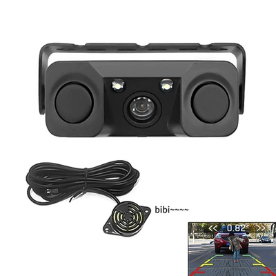 Integrated Reversing Camera System with Smart Reversing Radar, No-Drill Installation, Three-In-One Camera, Radar Image, Alarm, and Sound (Park radarı) - radar-camera-three-in-one-ccd
