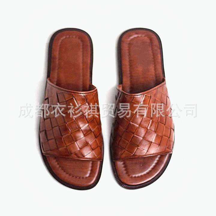 2022 фабрика, внешняя торговля, Новые тканые пустые мужские повседневные пляжные мужские тапочки больших размеров 38-48 размер