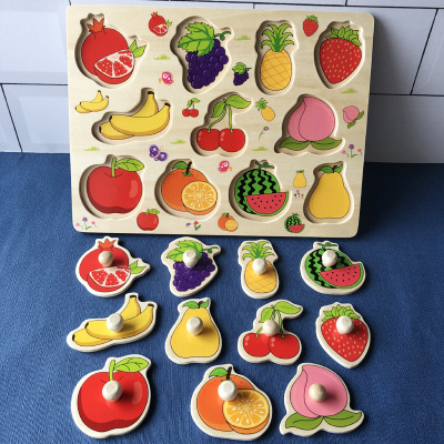 children Clutch plate Jigsaw puzzle 1-32 Montessori Early education intelligence baby colour shape Pair cognition Toys boy