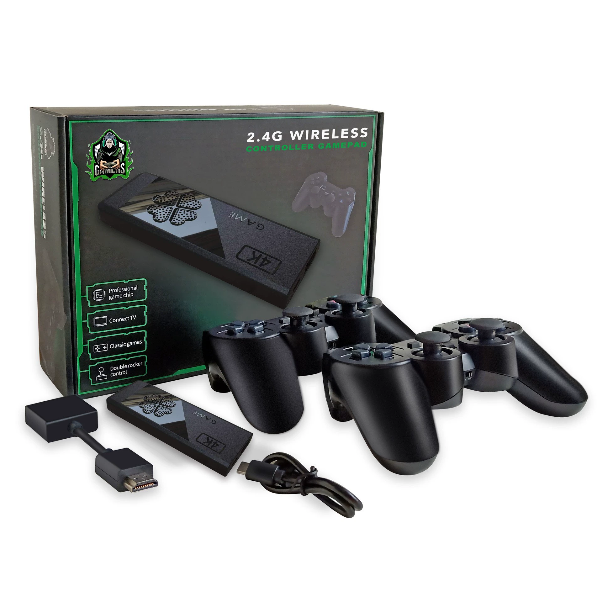 (Cross-border trading), game console, wireless retro handle for double, second generation, 64G