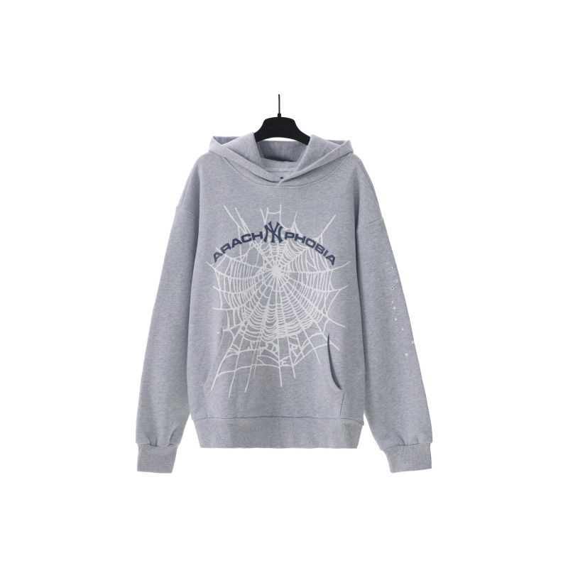 Sp1derヒップホップ歌手Young Thugと同じスタイルのフォームレター555555カップル用パーカーPinkスウェットシャツ|undefined