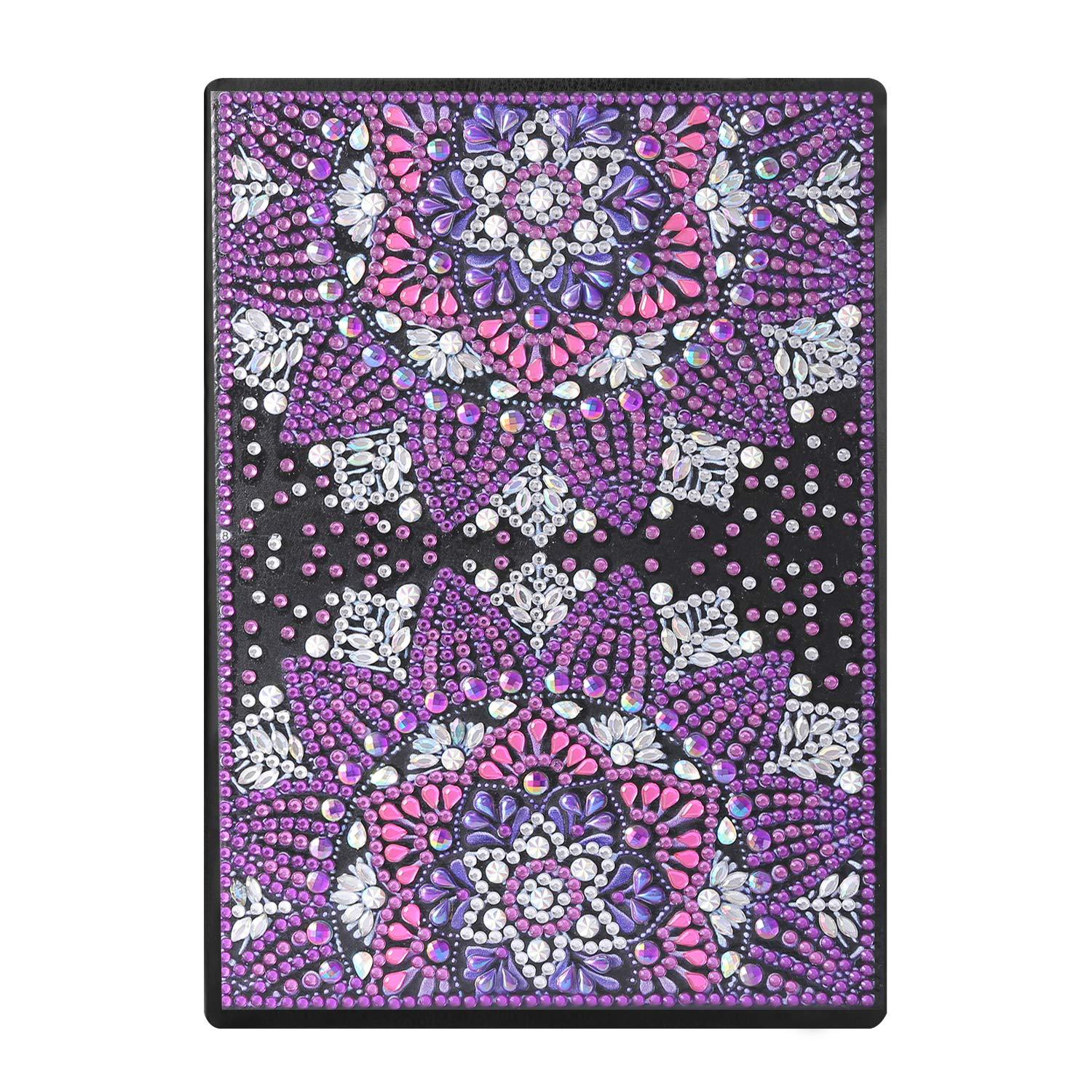 Cuaderno de dibujo de diamantes transfronterizos 5d punto diámetro pintura pegatinas de sexo opuesto mariposa DIY manual cuaderno de notas de cristal