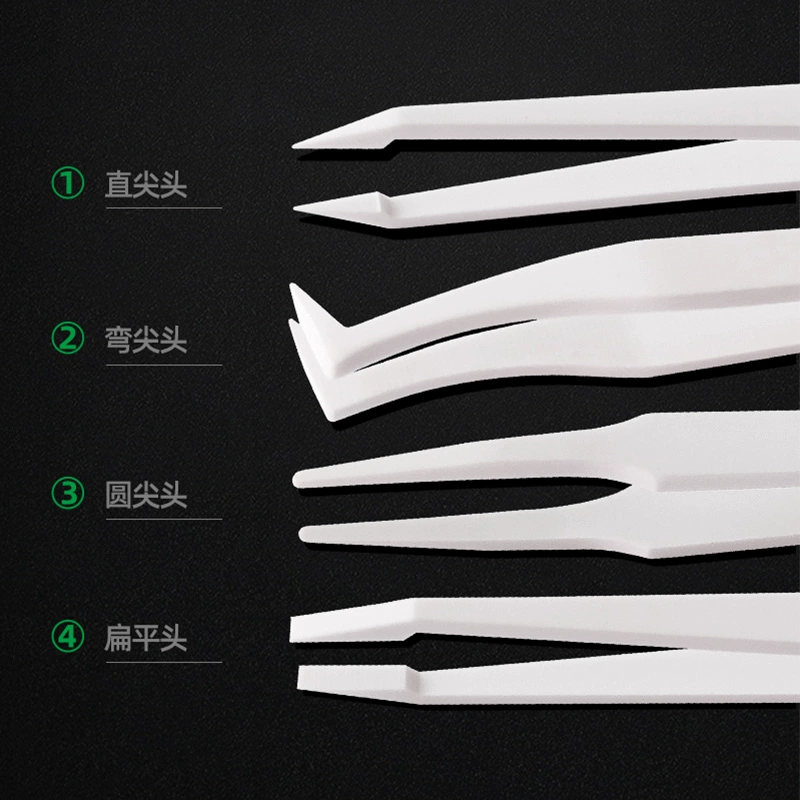 Anti-static plastic black electronic tweezers