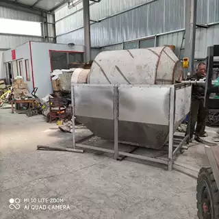 不锈钢辣椒滚筒炒锅 自动恒温炒货机 花生瓜子炒锅 饲料翻炒机