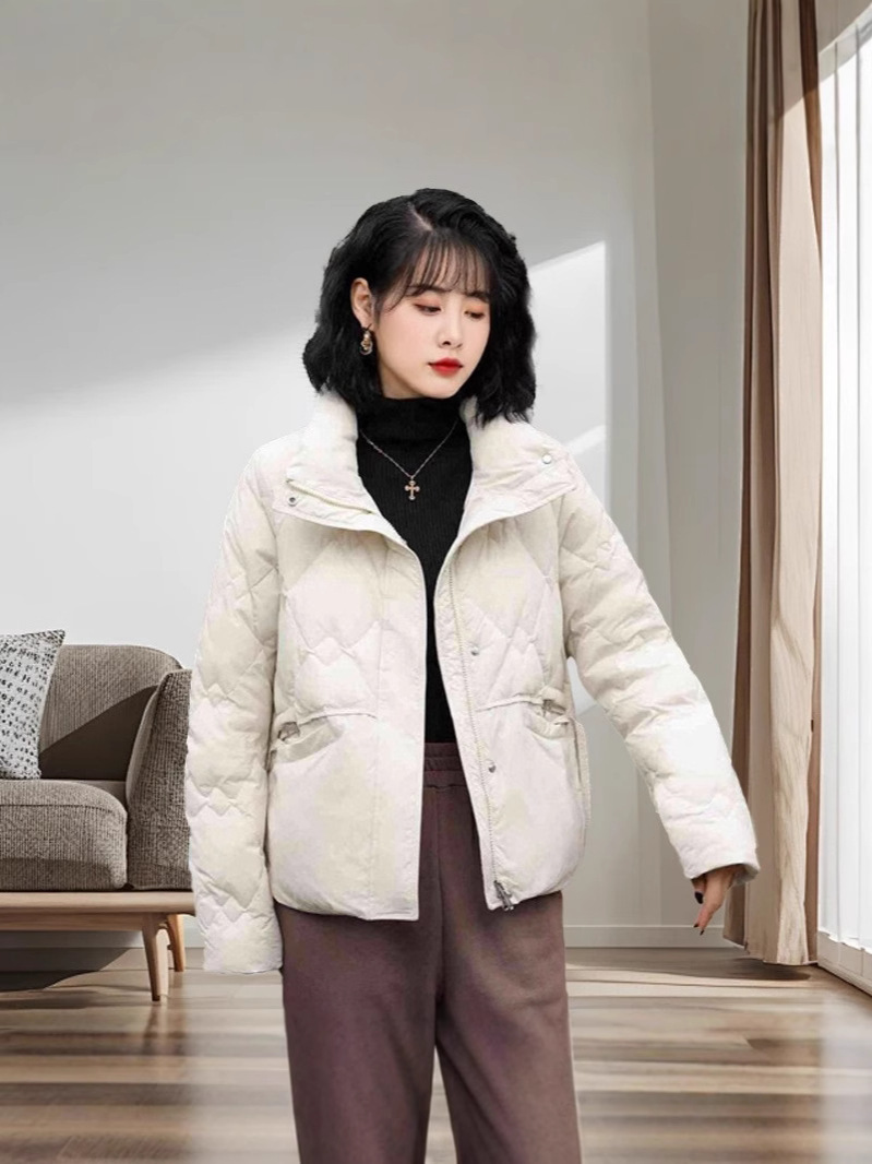 short velvet down jacket