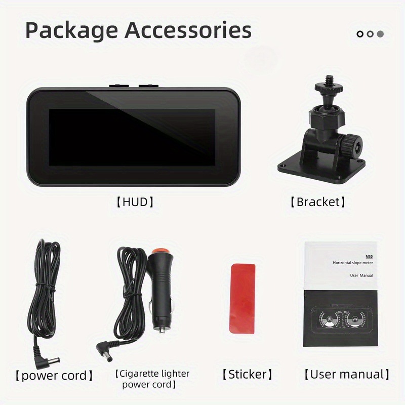 Universal Car HUD Head-Up Display Universal GPS Speed Altitude Compass Inclinometer (automobile instrument) - m50