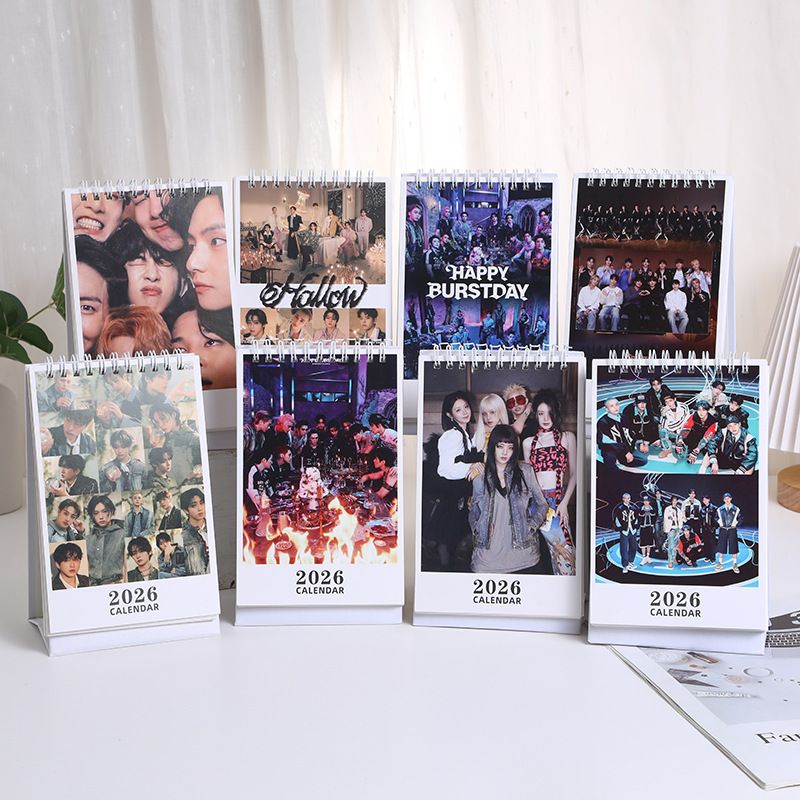 2026 Calendar Stray Kids Svt (g)I-Dle Celebrity Merchandise New Calendar Display Stand