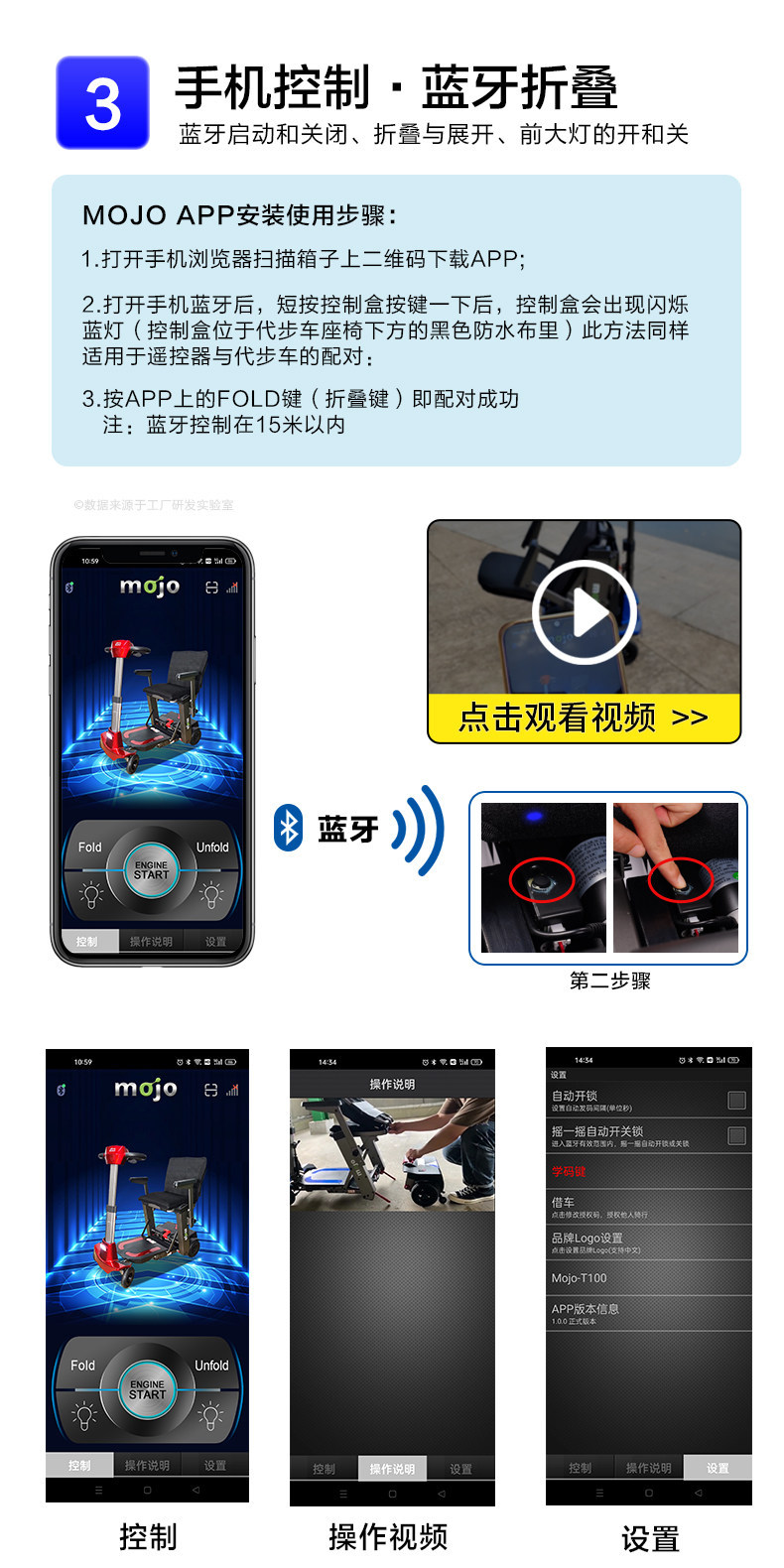 Cross-border export of high-end, new-model electric mobility scooters for seniors, featuring smart folding and four-wheel drive, suitable for travel and equipped with a battery