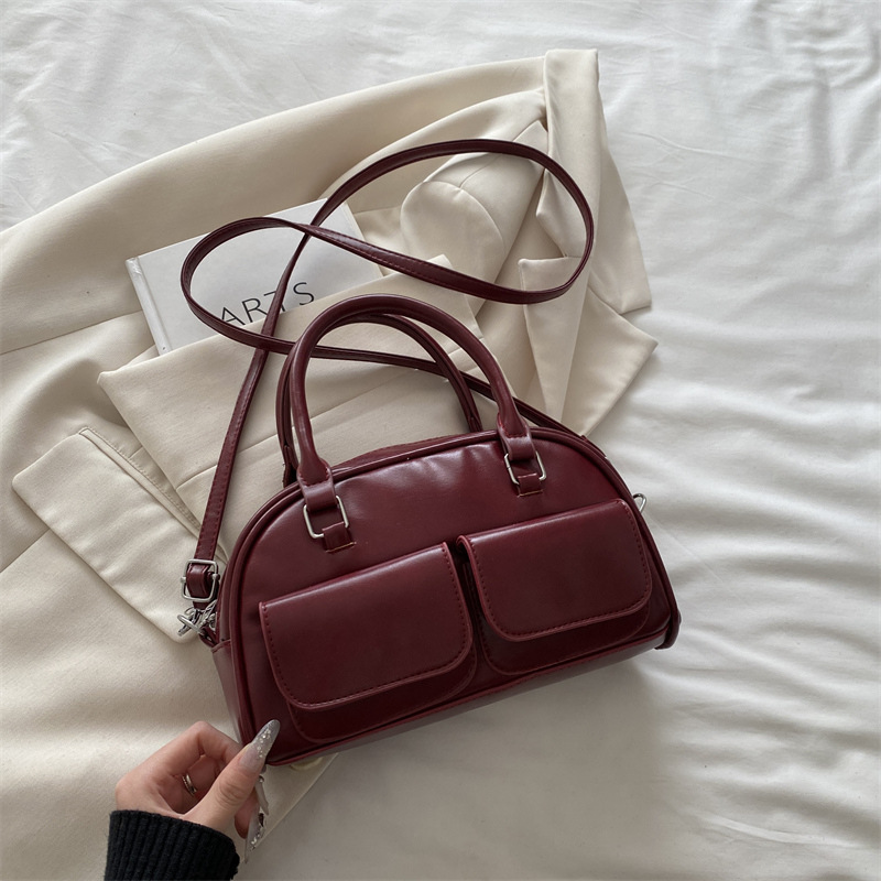 Damen Bowling Handtasche Im Boston Style Schultertasche_voghion.com
