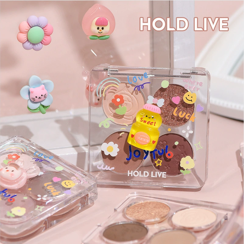 Палетка матовой тени HOLD LIVE, тени для век, четыре цвета, оптика, для начинающих