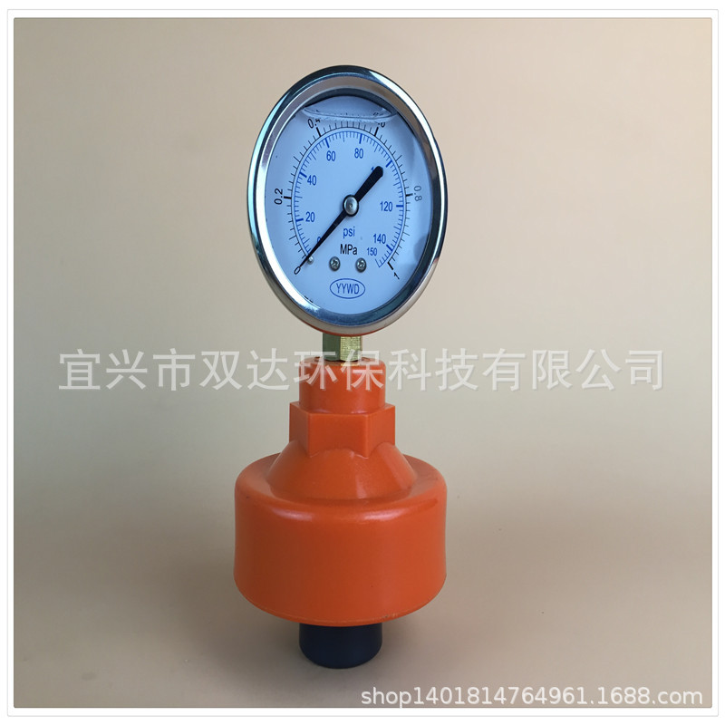 PP隔膜压力表 膜片式防腐压力表 耐腐蚀油压表 塑料隔膜压力表