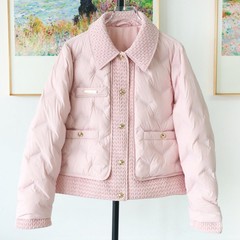 小香風ダウンジャケットの女性のショートタイプは2024冬の新商品です。