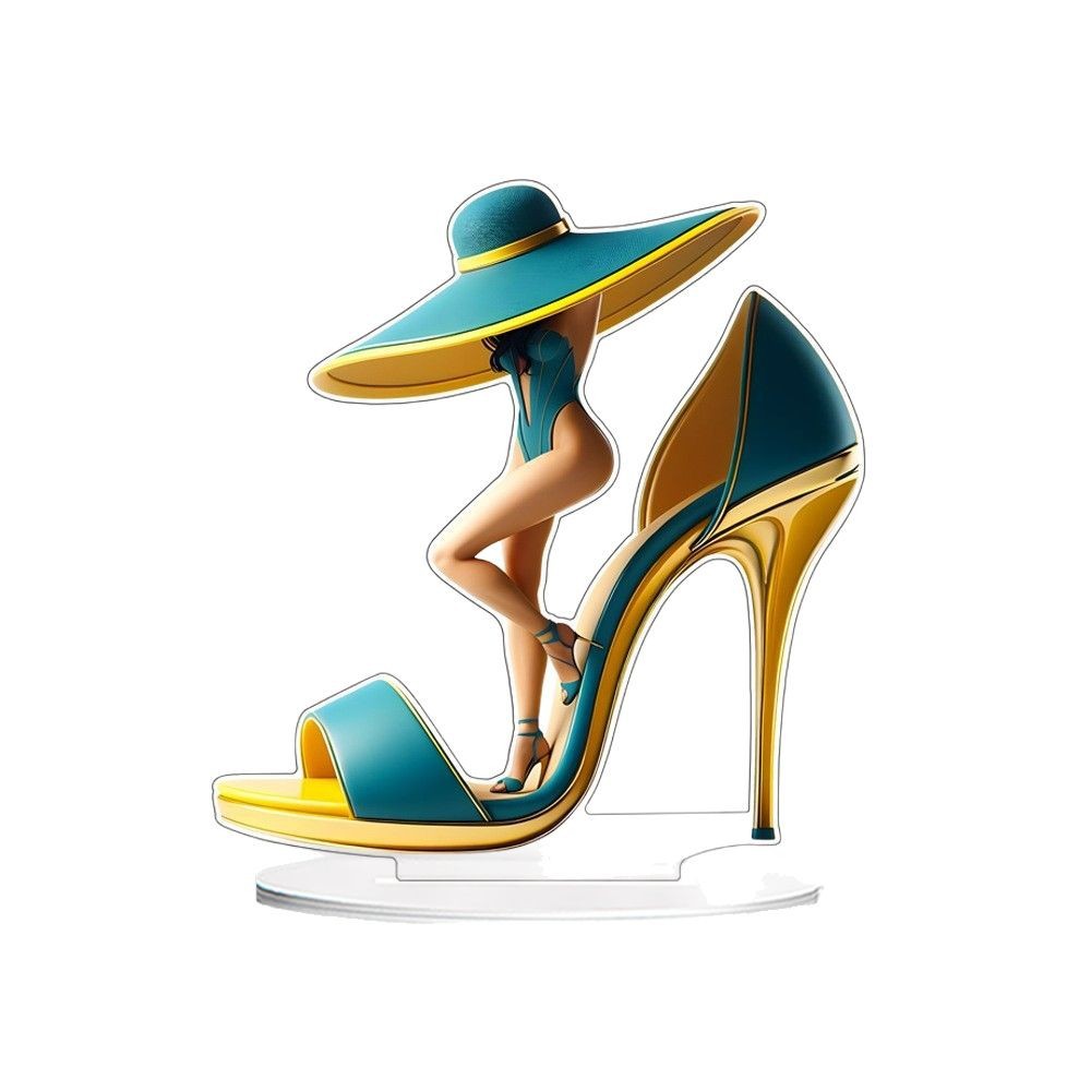 Ventas transfronterizas de dibujos animados de belleza zapatos de tacón creativos para el hogar sala de estar decoración de escritorio de alta calidad regalos