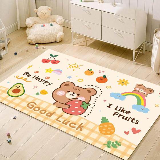 Children's Room Carpet Living Room Wash-Free Erasable Reading Area Floor Mat Baby's Bedroom Non-Slip Crawling Mat Bedside Carpet