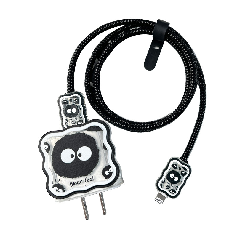 Aplicable para Apple 16pro cargar cubierta iPhone15 cable de protección de cable de datos 20W cable cargador enredado