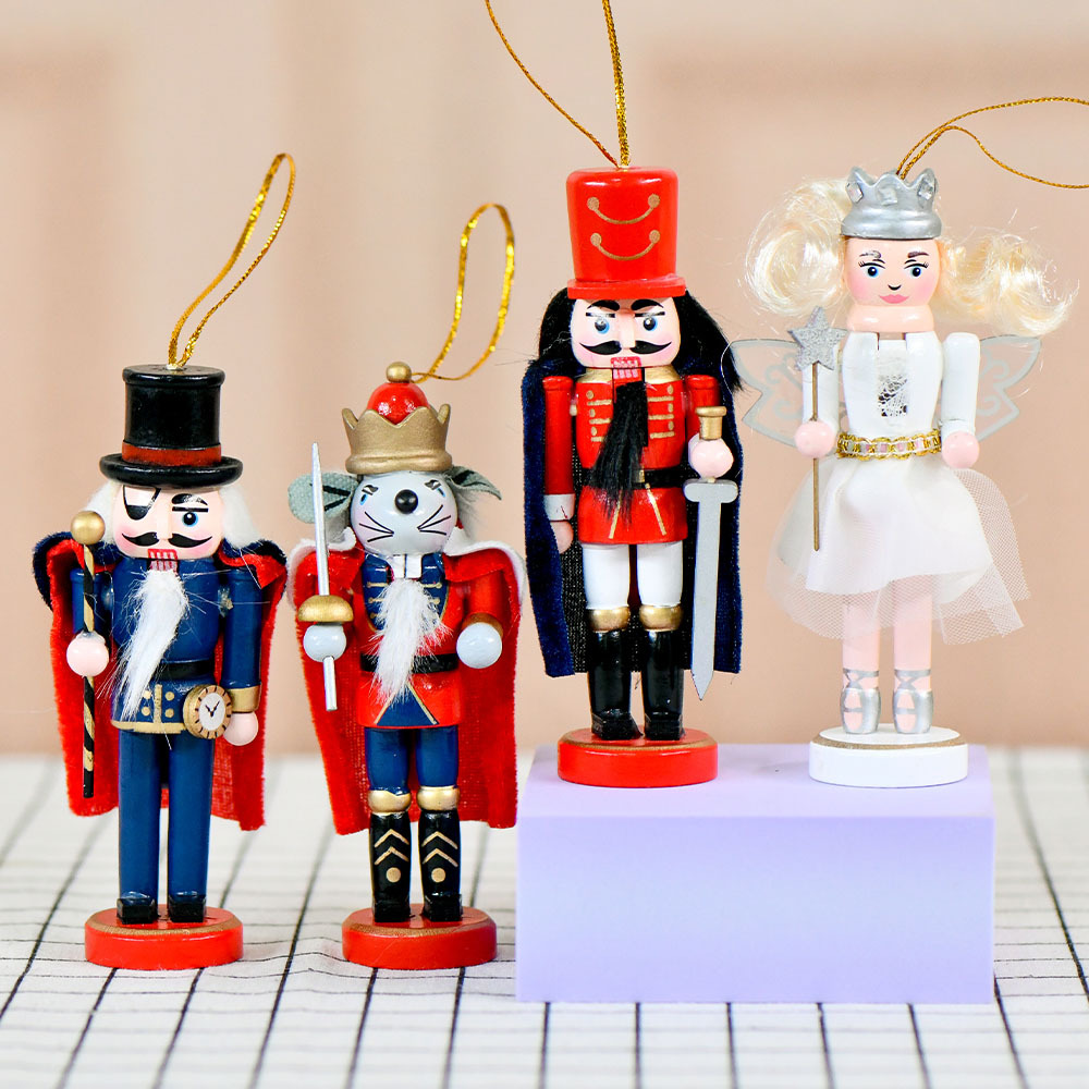 Venta al por mayor transfronteriza nuevo spot 13CM juego de cuatro ratones princesa guardia soldado cascanueces colgante de árbol de Navidad
