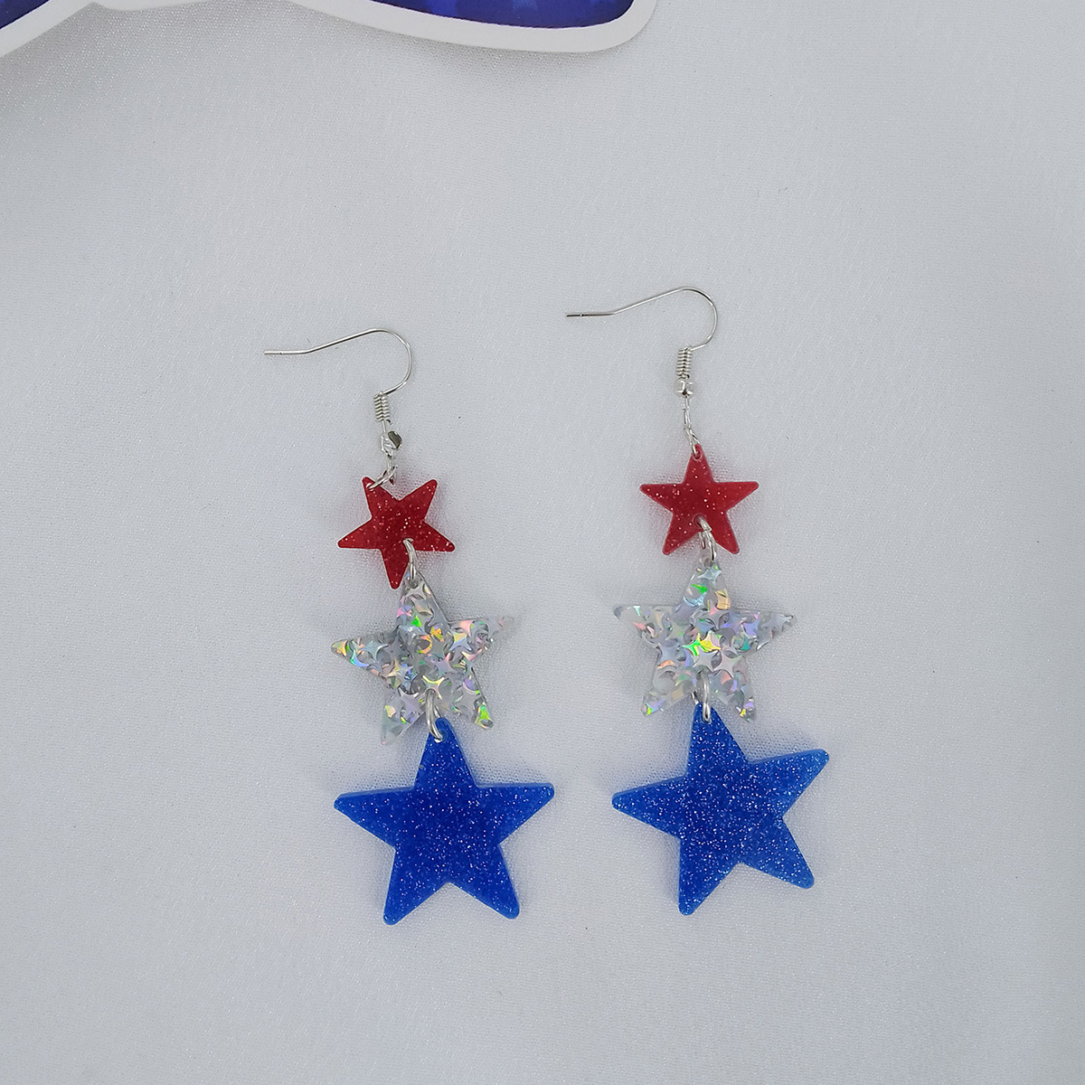9g Weight Steel needle Ear Needle Material Drop Earrings Classification 1 Pair Quantity Holiday, Street Occasion Acrylic Material Independence Day Festival Constellation, Fruit, Heart Shape Pattern Women's Gender Patchwork Design Retro Style 1 Pair Retro Constellation Fruit Heart Shape Patchwork Arylic Drop Earrings 1