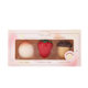 Autumn and Winter Moisturizing Lip Balm Three Pack Set of Peach Strawberry Lip Care Lipstick for Men and Women Students