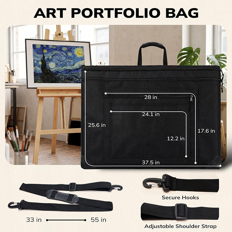 Amazon's best-selling art work storage bag, portable with pockets, suitable for outdoor art board storage