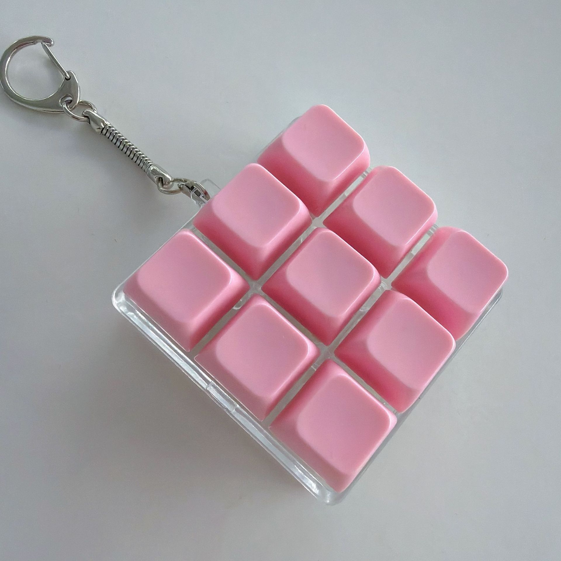 Nine-key transparent shell - macaron pink