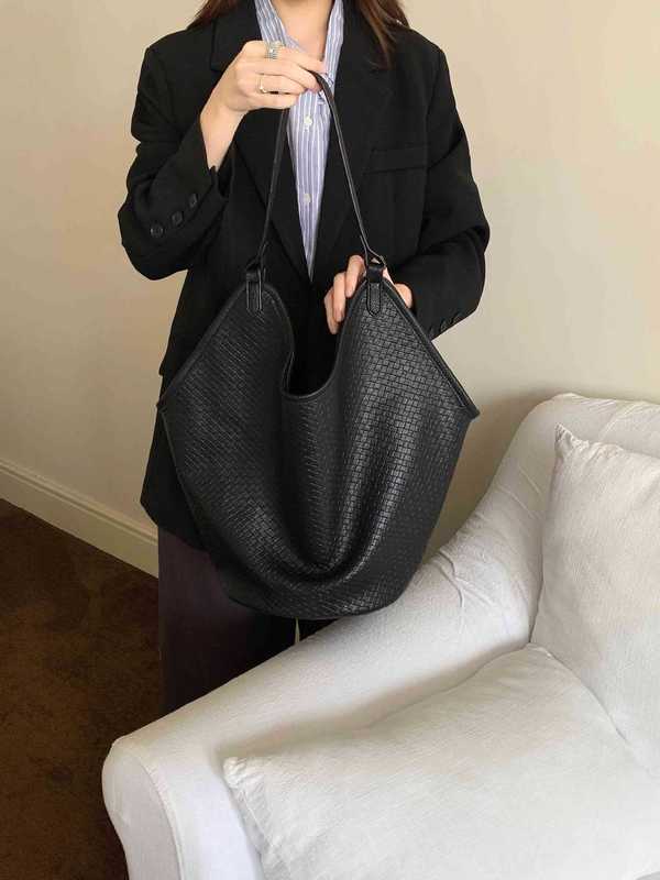 多果女包 大容量编织单肩包女2025秋冬慵懒松弛感简约旅游托特包|undefined