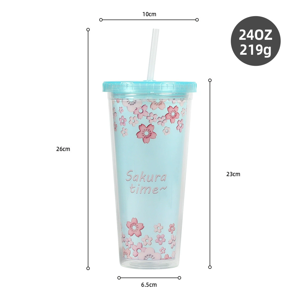 Двухслойный пластиковый стакан из полипропилена, 24 oz, на заказ