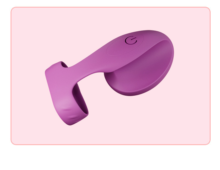 Vibrating Double-Finger Play Set, Silicone Button-Control Intimate Massager, Purple — detail image 22
