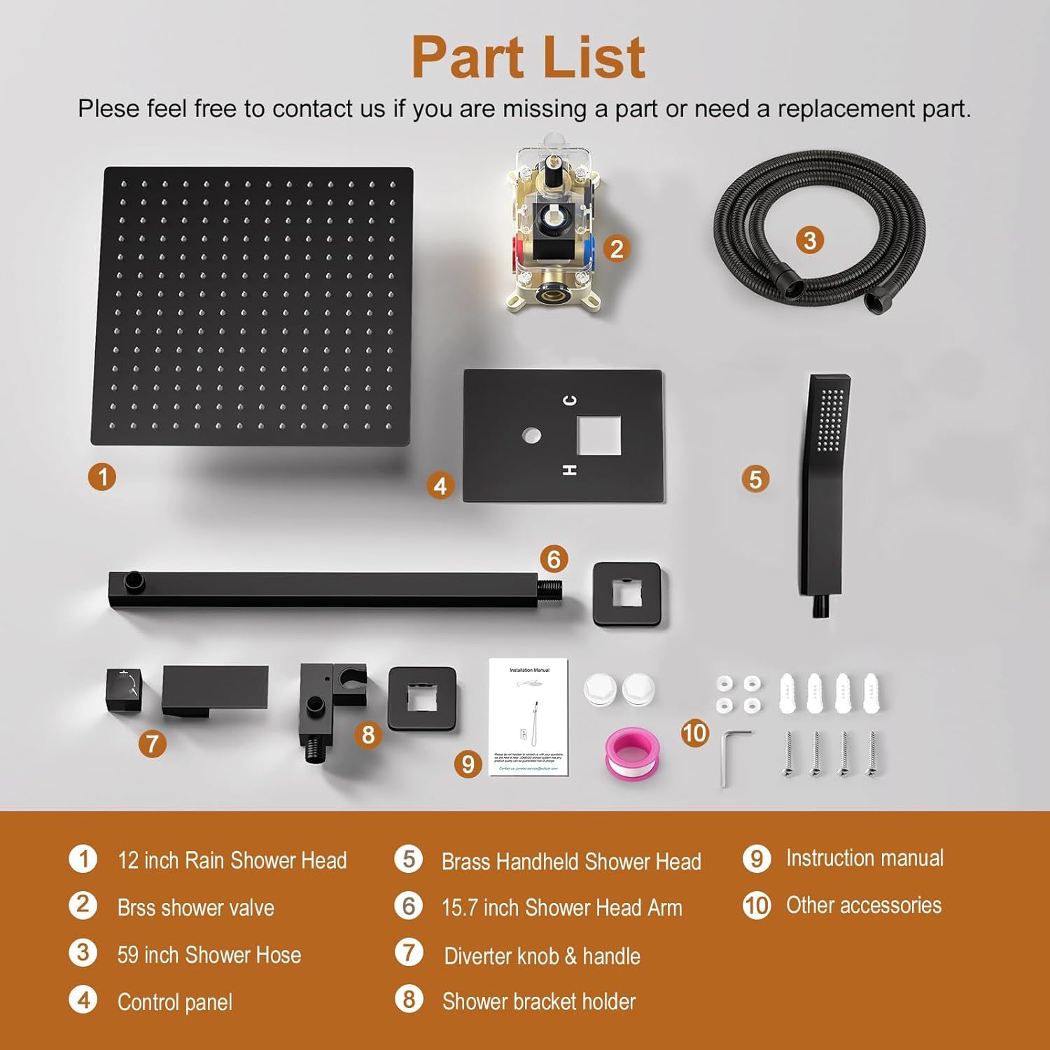 Juego de ducha empotrado oculto para el hogar caja empotrada de latón en la pared ducha de ducha oculta del hotel de fusión en caliente