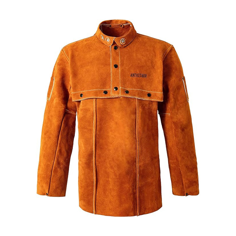 Cowhide protective clothing, heat resistance and flame resistance, welder protective clothing, fire spatter