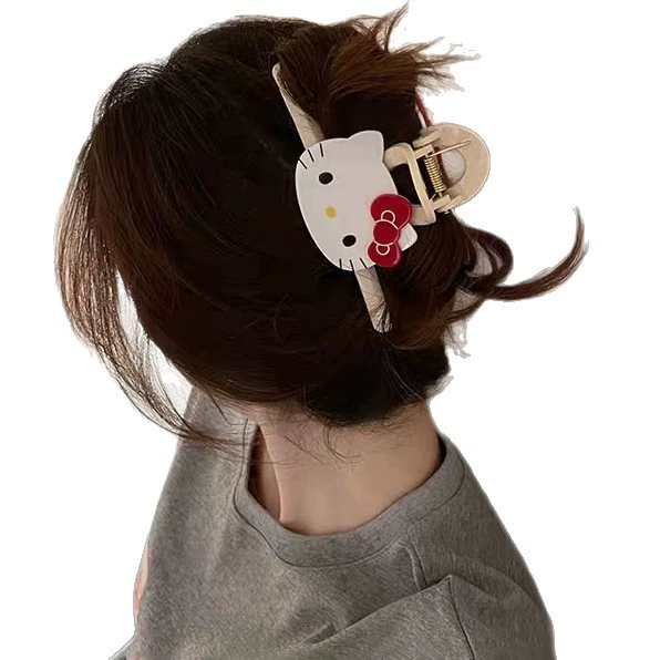 Пин-краб Hello Kitty, милый краб, акула, зажим для волос, новая коллекция, стиль высокого качества