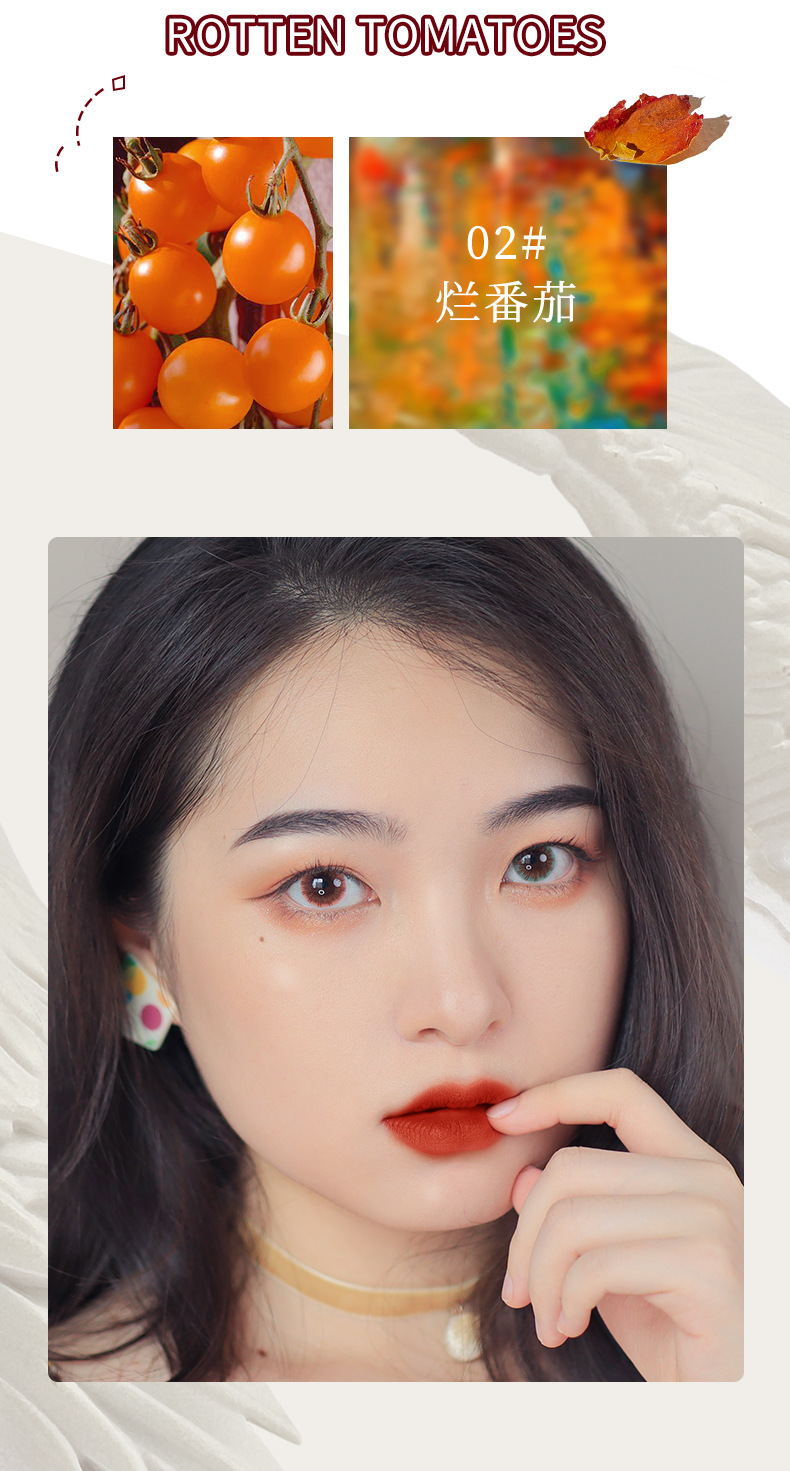 NOVO Light Feather Soft Mist Lip Gloss Mirror Finish Matte Lip Paste Non-stick cup Waterproof, whitening and rosy lips affordable undefined