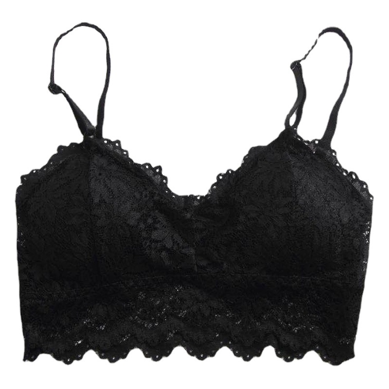 Popular sunflower fairy lace wrapped chest beauty back underwear fashion women's sling vest strap detachable chest pad tube top