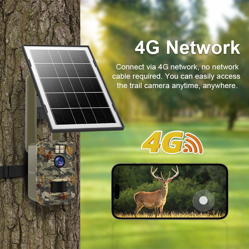 Amazon al aire libre 4G monitor solar protección forestal HD infrarrojos visión nocturna detección cámara de caza