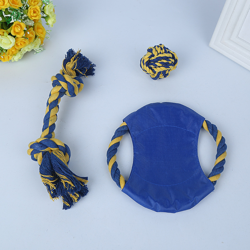 Amazon para juguetes de mascotas, juguetes de cuerda de algodón, perros de mascotas, dientes de molienda, juguetes resistentes a la mordida, en stock al por mayor.