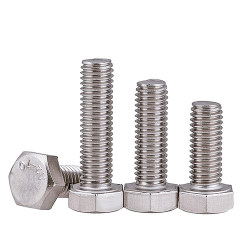 Factory direct sales wholesale M4-M22 stainless steel hexagonal head bolts 201 stainless steel external hexagonal screws GB30