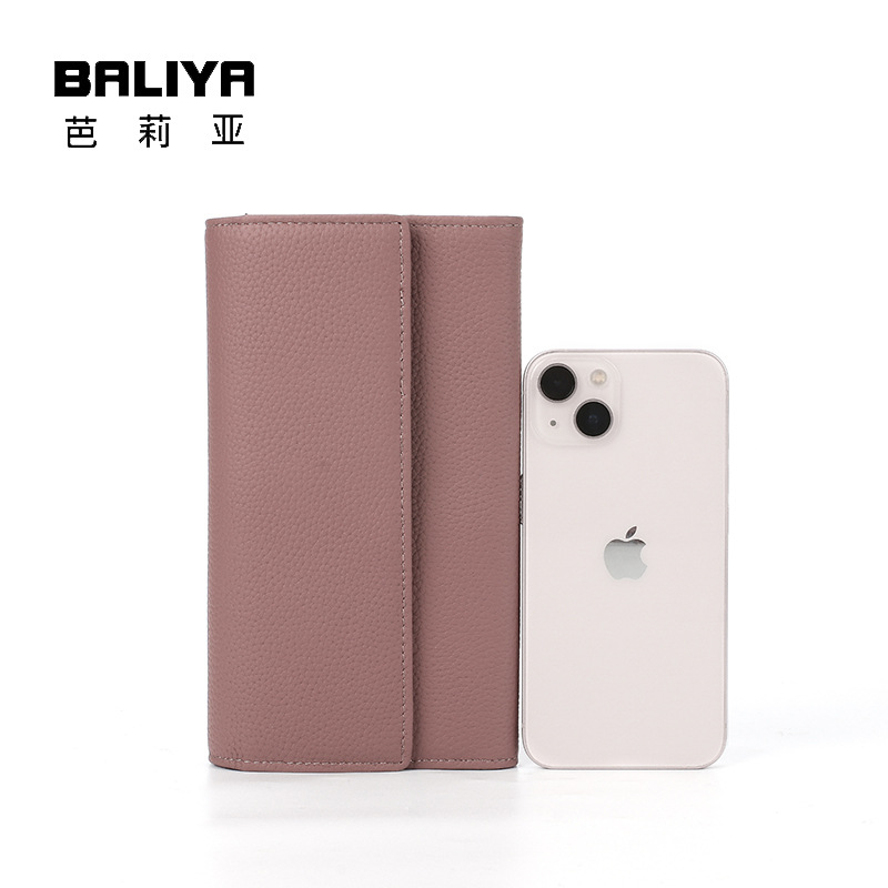 КОШ ЕЛЕКnueva billetera larga transfronteriza para mujer, bolso de mano de piel de vaca suave de cuero ruso, bolso de tarjeta para mujer