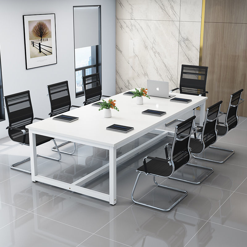 Mesa de conferencia Mesa rectangular Escritorio moderno simple Mesa de escritorio ejecutivo simple Mesa de negociación Mesa larga Mesa de entrenamiento