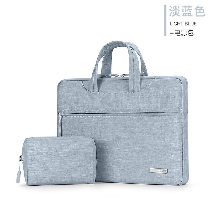 브라이트 실크 옥스포드 천 모델 - 라이트 블루 + 파워 백 [트롤리 스트랩 + 숨겨진 핸드백 포함]