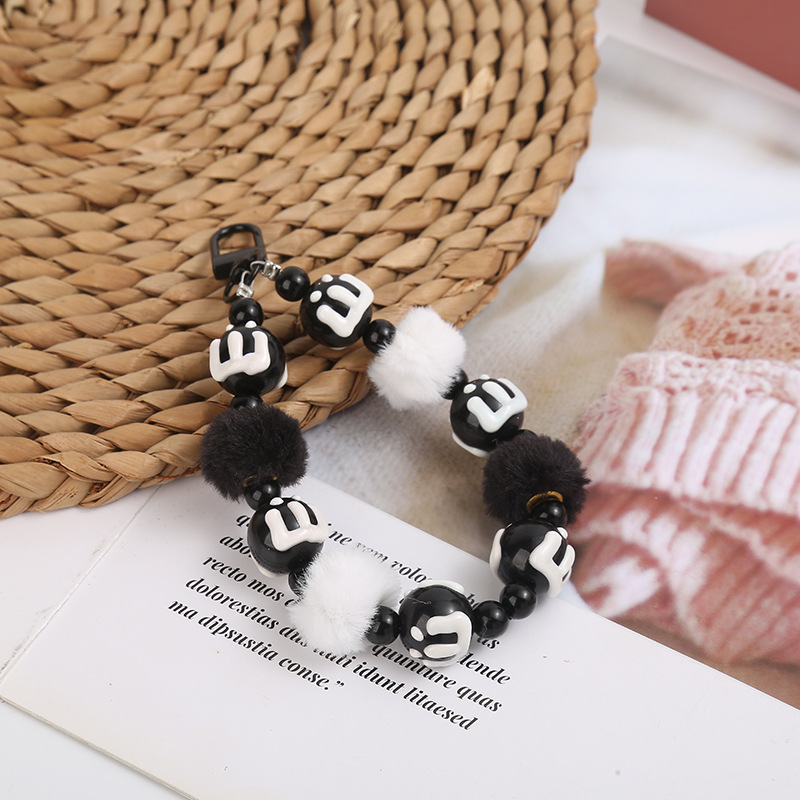 Nuevas letras creativas cuentas colgantes de teléfonos móviles bolsos bolsas de pelo llaveros de automóviles joyas colgantes caja ciega en vivo