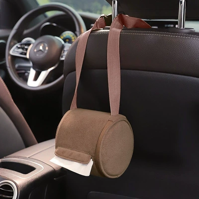 Car Tissue Box Car Seat Car tissue box/set - brown-color-roll-paper-storage-upgraded-model
