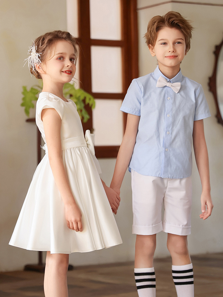 Ropa de actuación del Día del Niño, ropa de clase de verano para estudiantes de primaria y secundaria, traje de camisa, ropa de coro de graduación de jardín de infantes