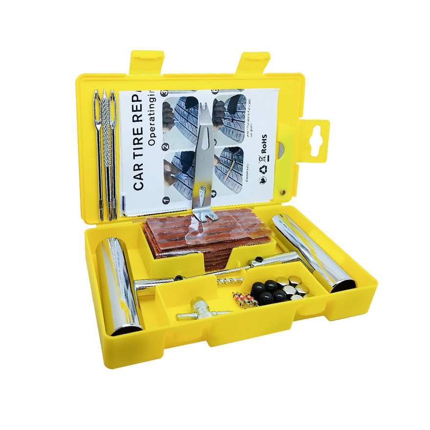 33-Piece Set 58-Piece Set Car Motorcycle Battery Car Vacuum Tire Car Tire Repair Tool Box Emergency Repair