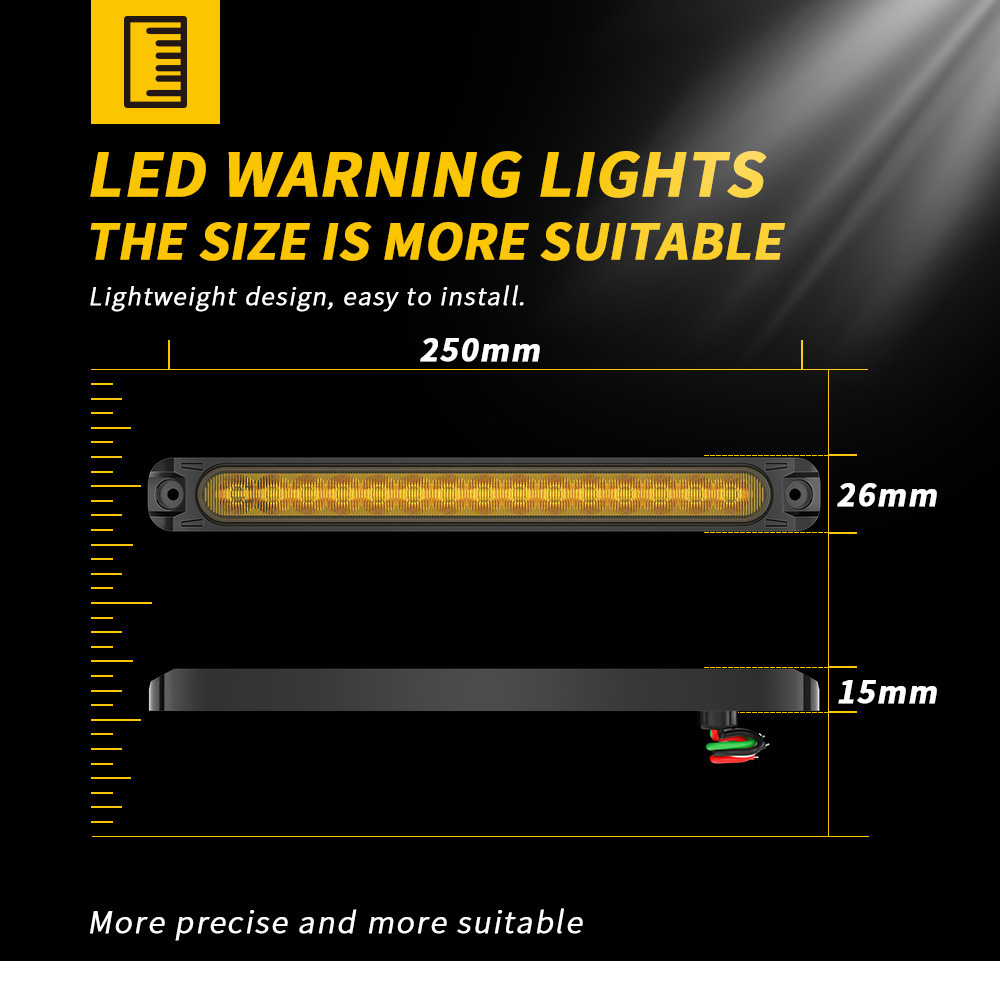 High Brake Light Tail Light Car Truck Truck Trailer 12V24V Universal 15Led Flash Light Running Water Light