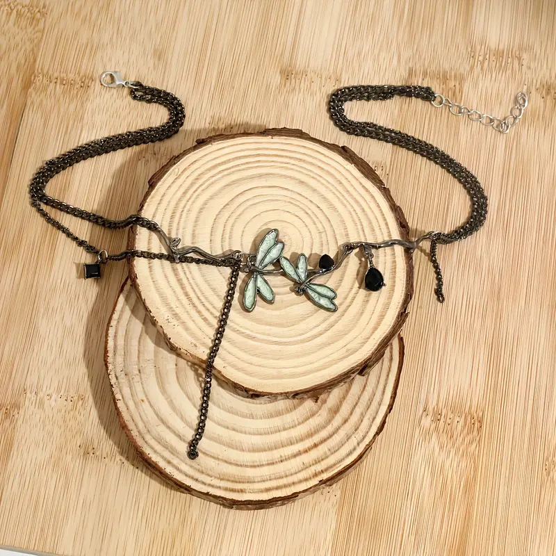Collier ras de cou gothique style libellule pour femme_voghion.com