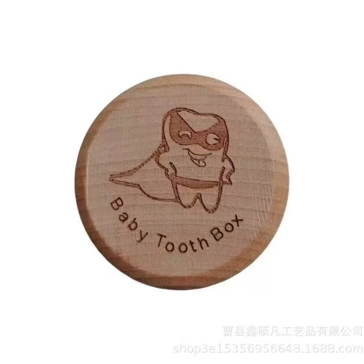 Caja de dientes de leche para niños de madera, caja de cambio de dientes para niños y niñas, caja de almacenamiento conmemorativa de colección de dientes de lanugo para bebés