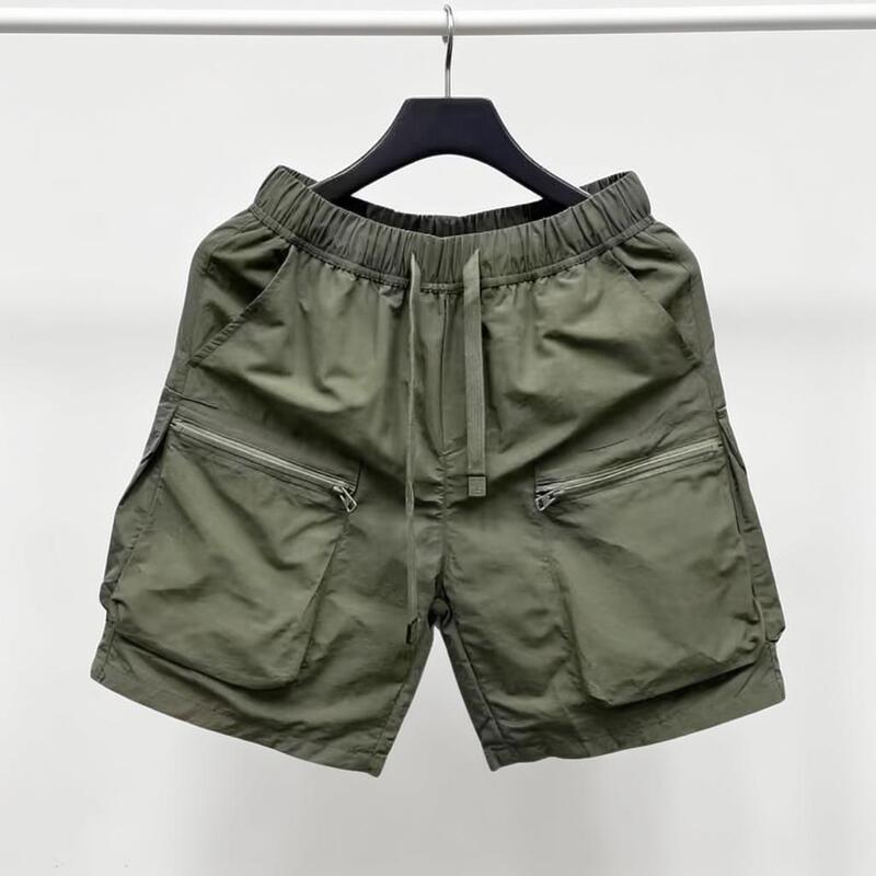 Summer lightweight outdoor work shorts for men, loose casual knee-length shorts, quick-dry, with pockets, zipper, and breathable Summer lightweight outdoor work shorts for men, loose casual knee-length shorts, quick-dry, with pockets, zipper, and breathable