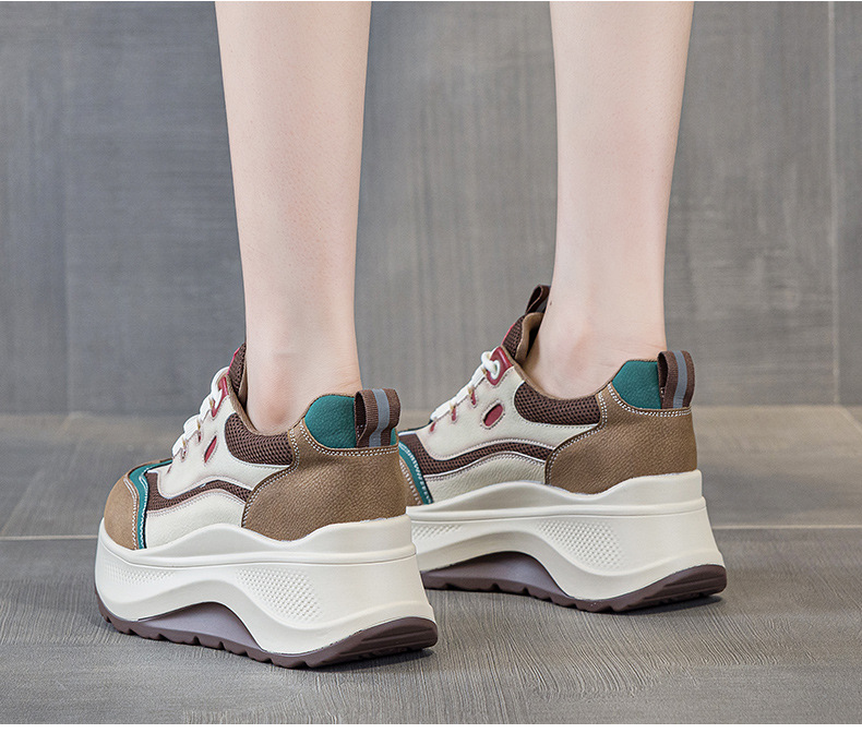 Giày sneaker nữ đế dày 2026 mới nhất thu đông, phong cách thể thao đa năng, đế mềm êm ái tăng chiều cao — M2962 màu vàng, M2962 màu xanh lá cây chi tiết 19