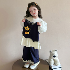 女童秋装牛仔套装2025新款儿童洋气穿搭衣服宝宝秋季超好看三件套
