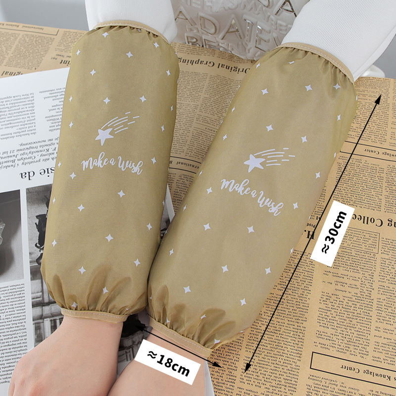 Nuevo otoño e invierno para adultos y estudiantes lindos mangas de manga a prueba de agua y aceite para mujeres en la cocina tareas del hogar mangas a prueba de suciedad para hombres