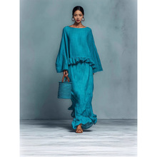 欧美跨境2026亚马逊女装新款长袖不规则半身裙休闲时尚纯色套装